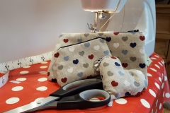 Heart Collection - Small & large purse together with bag charm